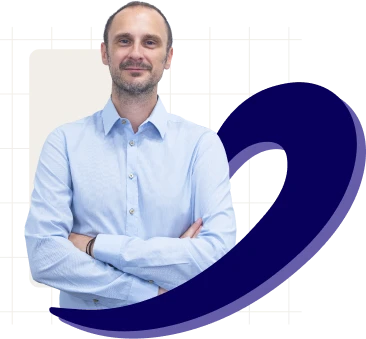 Image d'une personne avec des formes dans le fond