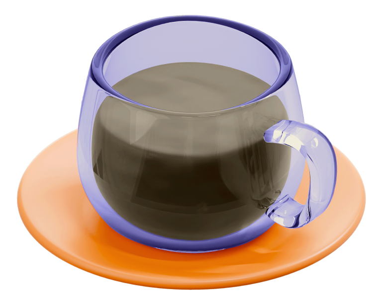 illustration 3D d'un café