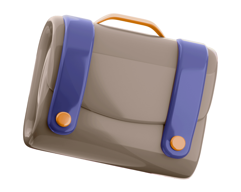 illustration 3D d'un cartable